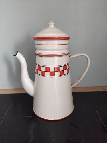 Cafetière vintage tôle - cafetière,