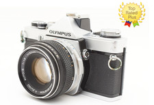 🎦 All Works [Exc+5] Olympus OM-1 Silver SLR Film Camera F.Zuiko 50mm f1.8...