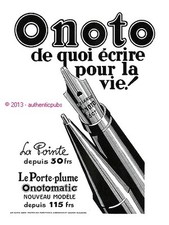PUBLICITE ONOTO PORTE PLUME ONOTOMATIC STYLO DELARUE DE 1928 FRENCH AD PUB RARE