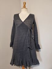 ANTOINE ET LILI : GILET ROBE GRISE CACHE COEUR AVEC MOHAIR NEUVE ETIQUETTE 