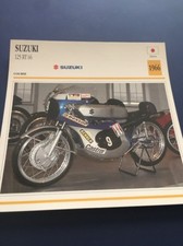 Suzuki 125 RT66 course 1966 RT 66 125RT66  Carte moto Collection Atlas Japon