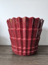 Gros cache pot rouge - pot, en