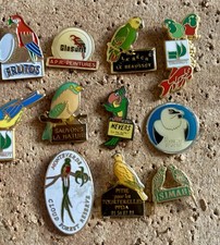 RARE Lot 14 PINS PIN'S ANIMAL OISEAU BIRD PERROQUET PARROT ARA Perruches PPDA ..