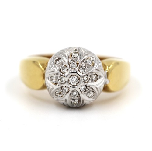 Anneau platine or - anneau, jaune