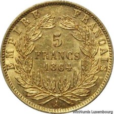 EE0271 Rare France 5 Francs