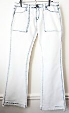 JEANS LE TEMPS DES CERISES Blanc & Bleu NEUF T26 T34 boot cut jamais porté !