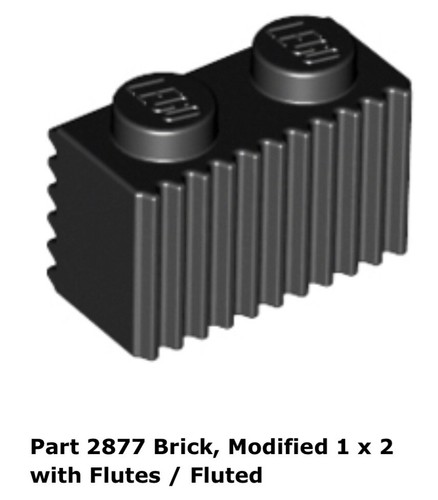 Lego 2877 black brick - lego,