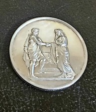 Médaille De Mariage En Argent
