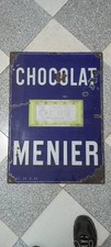 Plaque Émaillée Ancienne Chocolat Menier - Publicité Vintage – Originale –