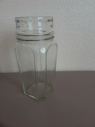 Ancien bocal verre - ancien, moulé