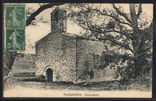 Cpa villelongue chapelle - cpa,