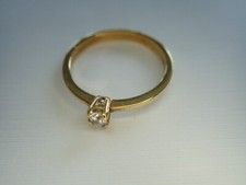 Bague solitaire or et diamant