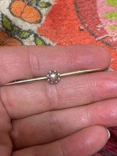 BROCHE ANCIENNE OR BLANC 18K