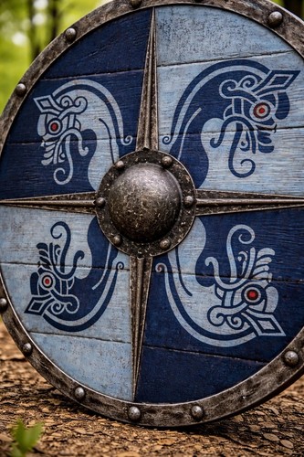 Bouclier armure rond design - bouclier, d'armure