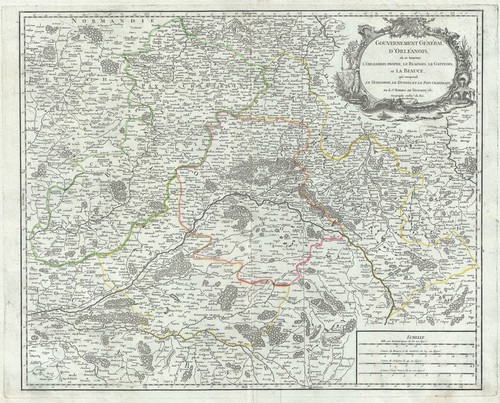 1753 vaugondy map the - 1753, of