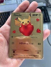 Handcrafted Pokemon Golden Card Pikachu