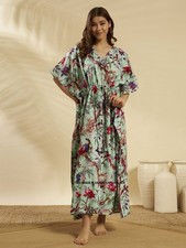 Kaftan Vert en Coton 100%