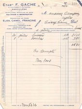 1932 FOURNITURES GENERALES EN GROS POUR CYCLES ET MOTOCYCLETTES ELKA CAMEL F