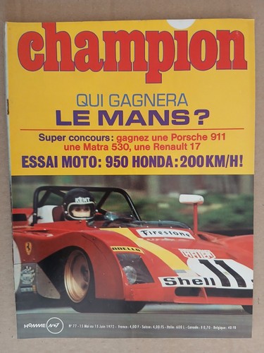 Champion 5 1972 - champion, 15/5/1972
