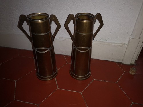Paire vase laiton - laiton, gbn