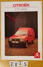 CITROEN C15 VAN Essence & Diesel Prospectus Anglais 8/1988 8 pages LKW