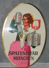 RARE ET ANCIEN GLACOIDE PUBLICITAIRE SPATENBRAU MUNCHEN BISTROT BIERE ALLEMANDE