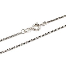 Collier vénitien en or blanc 8 carats 1,2 mm chaîne 333 or bijoux collier...