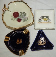 Porcelaine de LIMOGES et PARIS : Lot de 4 coupelles et cendriers (très bon état)