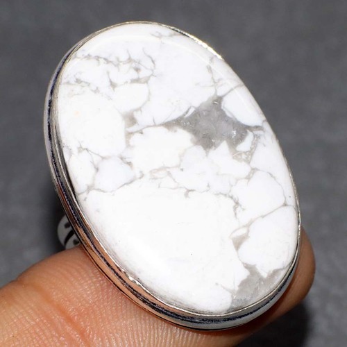 Bague artisanale howlite - bague,