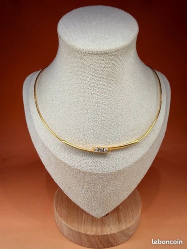 Collier rigide jaune - rigide, or
