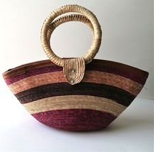 Colorful Straw Purse - Beach