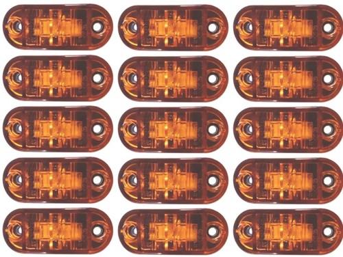 Feux led orange 24v - lot, 10