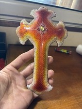 Croix En Applique En Émaux De