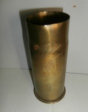 Artisanat de tranchée WW1 TRENCH ART TRAVAIL DE POILU douille CSOC'VIR