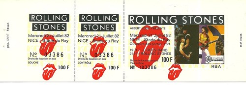 Rare ticket billet - billet, concert