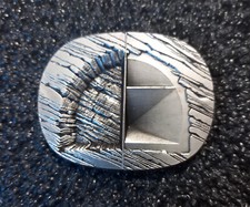 x Médaille Art Déco Bronze Argenté Tunnel Alpin du Fréjus 1980 Graveur MICHEL 