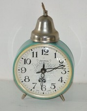 Ancien réveil mécanique horloge USSR JANTAR 4 rubis Vintage