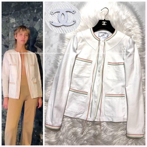 Veste chanel blanc cassé - chanel, 38