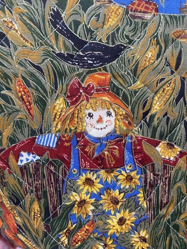 Quilted table runner pumpkin - quilted,