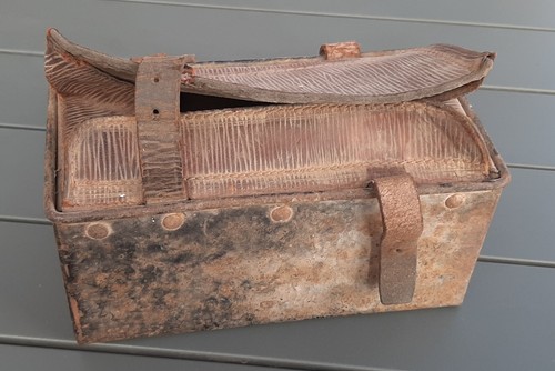 Boite etui métal cuir - etui,