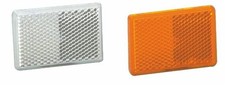 Catadioptre rectangulaire 57x39 mm blanc auto-adhésif (Lot de 4 )