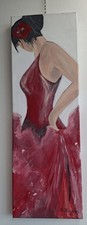 Tableau D'artiste Peintre  Oeuvre Unique Theme Flamenco Espagne 