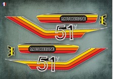 Motobécane - kit Autocollants sickers 51V rouge