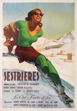 BOCCASILE -SESTRIERES SKI CLUB SKI SCHOOL MONTE BANCHETTA MONTE FRAITEVE - 1949