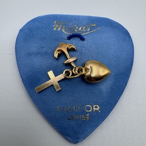 Ancien pendentif coeur ancre - pendentif,