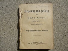 Regierung und Landtag von Elsass-Lothringen 1911-1916 I. Legislaturperiode
