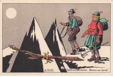 J. MORLOT illustrateur ( Montagne , Ski ,Randonné ) apres vous belle maman
