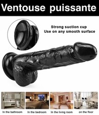 Gode réaliste Sextoy Godemichet Ventouse Puissante Dildo Femme Homme Souple