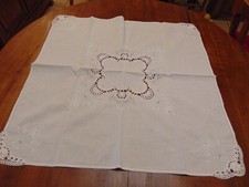 Nappe à thé blanche en coton