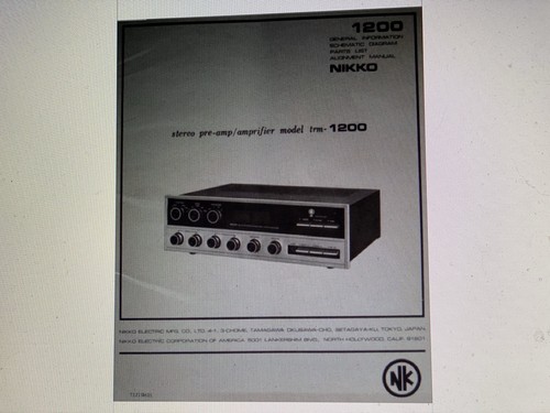 Nikko trm 1200 service - trm-1200,